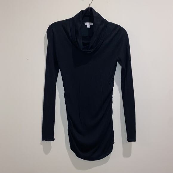 A PEA IN THE POD Maternity XS Cowl Neck Black Sweater Silk Cashmere Fall Winter - Picture 1 of 6